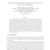 Security analysis of reliable transport layer protocols for wireless sensor networks