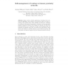 Self-management of Routing on Human Proximity Networks