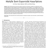 Semi-Supervised Learning via Regularized Boosting Working on Multiple Semi-Supervised Assumptions