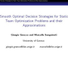 Smooth Optimal Decision Strategies for Static Team Optimization Problems and Their Approximations