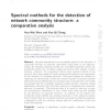 Spectral methods for the detection of network community structure: a comparative analysis