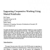 Supporting cooperative working using shared notebooks