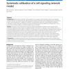 Systematic calibration of a cell signaling network model