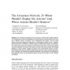 The Awareness Network: To Whom Should I Display My Actions? And, Whose Actions Should I Monitor?