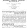 The computer as software component: A mechanism for developing and testing resource management software