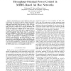 Throughput-Oriented Power Control in MIMO-Based Ad Hoc Networks