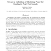 Toward a Definition of Modeling Power for Stochastic Petri Net Models