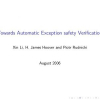 Towards Automatic Exception Safety Verification