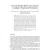Towards reliable multi-agent systems: An adaptive replication mechanism
