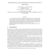 Troubleshooting using probabilistic networks and value of information