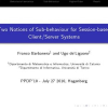 Two notions of sub-behaviour for session-based client/server systems