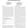 Understanding the management of client perceived response time