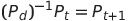 (P_d)^{-1} P_t  = P_{t+1}