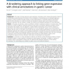 A bi-ordering approach to linking gene expression with clinical annotations in gastric cancer