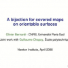 A bijection for covered maps on orientable surfaces