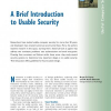 A Brief Introduction to Usable Security