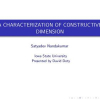A Characterization of Constructive Dimension