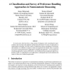 A Classification and Survey of Preference Handling Approaches in Nonmonotonic Reasoning