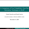 A comparison of five probabilistic view-size estimation techniques in OLAP