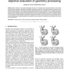 A Comparison of Perceptually-Based Metrics for Objective Evaluation of Geometry Processing