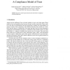 A Compliance Model of Trust