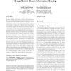 A conceptual framework for Group-Centric secure information sharing