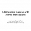 A Concurrent Calculus with Atomic Transactions