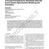 A Formal Framework for Stochastic Discrete Event System Specification Modeling and Simulation