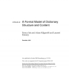 A Formal Model of Dictionary Structure and Content