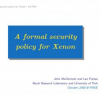A formal security policy for xenon