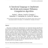 A functional language to implement the divide-and-conquer Delaunay triangulation algorithm
