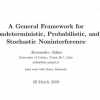 A General Framework for Nondeterministic, Probabilistic, and Stochastic Noninterference