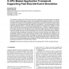 A GPU-Based Application Framework Supporting Fast Discrete-Event Simulation