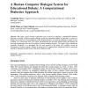 A Human-Computer Dialogue System for Educational Debate: A Computational Dialectics Approach
