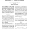 A Hysteretic Source Rate Control Scheme for a Finite Buffer in a Wireless Environment