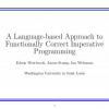 A language-based approach to functionally correct imperative programming