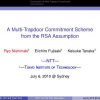 A Multi-trapdoor Commitment Scheme from the RSA Assumption