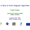 A note on fault diagnosis algorithms