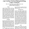 A Psychophysical Experiment Evaluating the Color Accuracy of Several Multispectral Image Capture Techniques