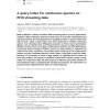 A query index for continuous queries on RFID streaming data