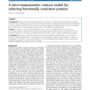 A semi-nonparametric mixture model for selecting functionally consistent proteins