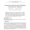 A Separation of NP and coNP in Multiparty Communication Complexity