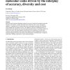 A simple model for the evolution of molecular codes driven by the interplay of accuracy, diversity and cost