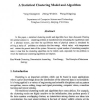 A Statistical Clustering Model and Algorithm