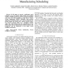 A Swarm Intelligence Method Applied to Manufacturing Scheduling