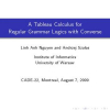 A Tableau Calculus for Regular Grammar Logics with Converse