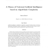 A Theory of Universal Artificial Intelligence based on Algorithmic Complexity