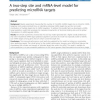 A two-step site and mRNA-level model for predicting microRNA targets