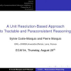 A Unit Resolution-Based Approach to Tractable and Paraconsistent Reasoning