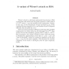 A variant of Wiener's attack on RSA